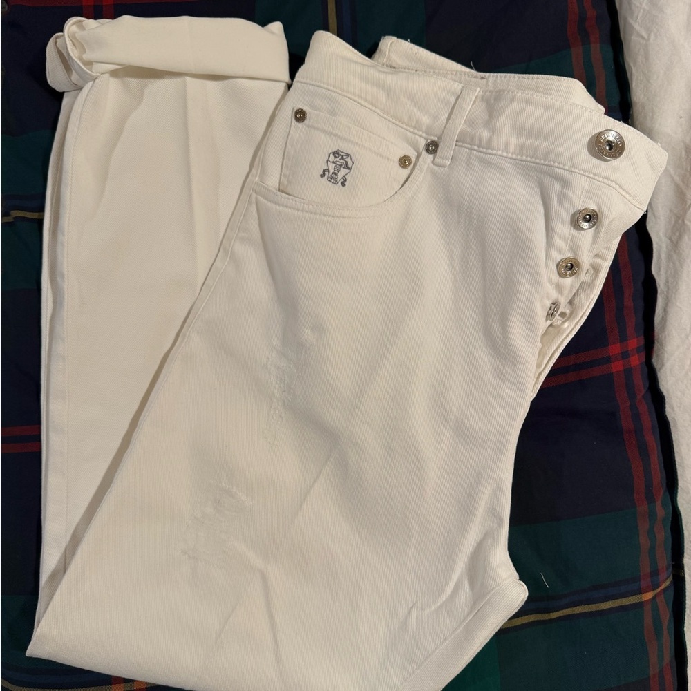 Brunello Cucinelli White mens Skinny Jeans